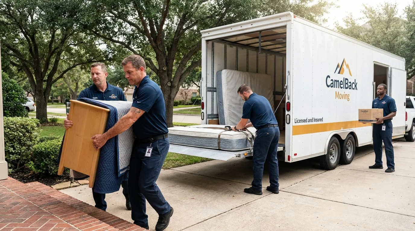 Crew loading residential truck for cross-state move from Miami Gardens, FL